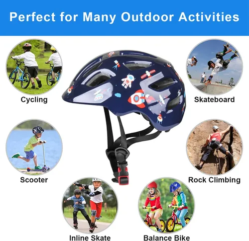 Miniatura 2 de Glaf - Casco de bicicleta para bebés, cascos para niños pequeños de 1 año en adelante, para niñas y niños, multideporte, ajustable, para scooter
