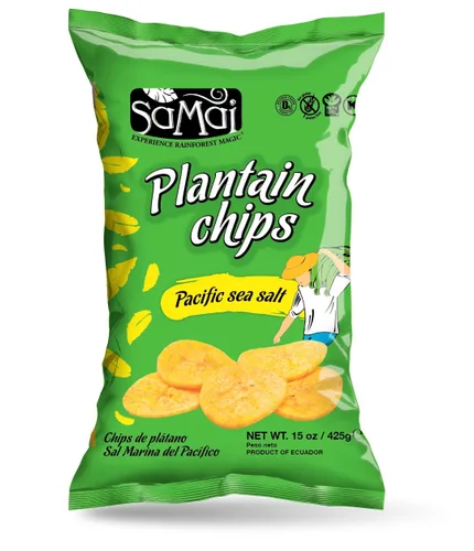 Miniatura 29 de SAMAI Chips de plátano de chile de 2.65 onzas, paquete de 15 unidades, totalmente naturales, sin OMG, sin gluten y Kosher