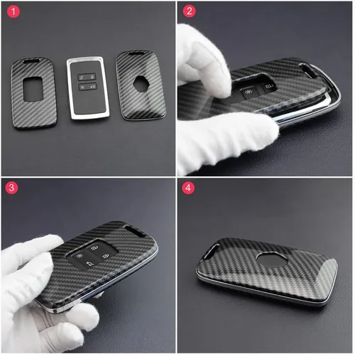 Miniatura 7 de Funda para llave compatible con Renault Kadjar Koleos Clio Scenic Megane Duster Sandero Twingo - Carcasa para llaves de coche, cadenas