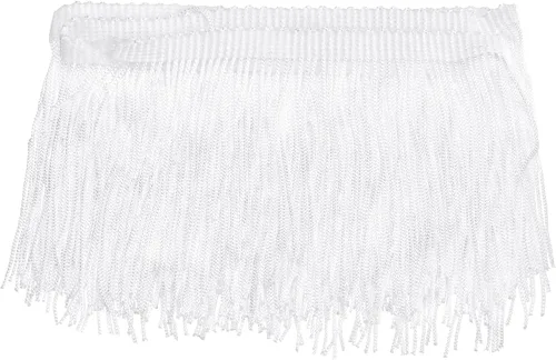 Miniatura 17 de Uxcell 10 yardas y 4 pulgadas beige con flecos de cadeneta - poliéster, estilo bohemio para múltiples ocasiones