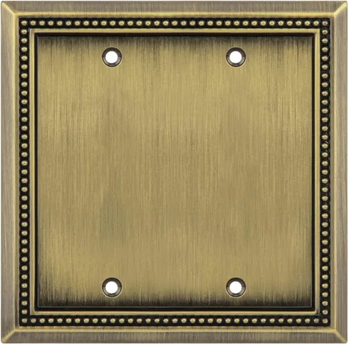 Miniatura 76 de Henne Bery Sunken Pearls - Placa de pared decorativa resistente para interruptor, cubierta para tomacorrientes (doble dúplex, níquel satinado)