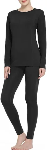 Miniatura 2 de Conjunto de ropa interior térmica para mujer, capa base deportiva, para invierno, cálido, largo, ropa de compresión para clima frío, para esquí