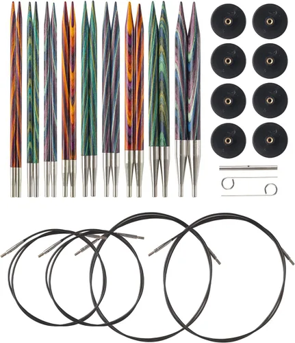 Miniatura 8 de Knit Picks Opciones Juego de agujas de tejer intercambiables de madera - US 4-11 (Caspian)