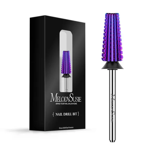 Miniatura 37 de MelodySusie Super Cut Edition Brocas para Uñas 5 en 1, Brocas Multifunción de Carburo de Tungsteno de 3/32'', Adecuadas para Manicura Pedicura