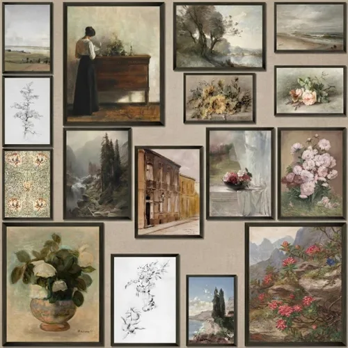 Miniatura 8 de MAZUKO 15 piezas de decoración de pared boho – Arte de pared moderno de mediados de siglo, pósteres boho, pósteres para la estética