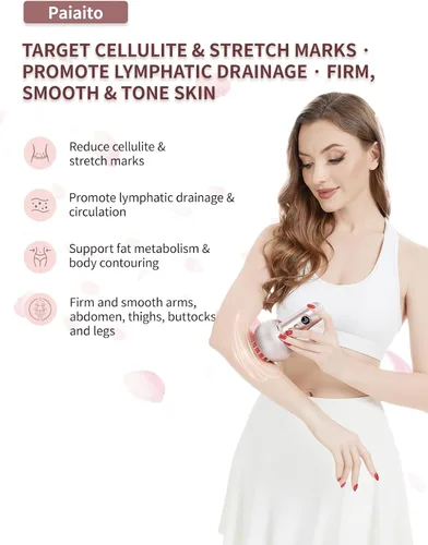 Miniatura 2 de Masajeador de drenaje linfático y herramienta de masaje anticelulitis, ayuda a reducir las estrías y la celulitis, para piernas, brazos y vientre