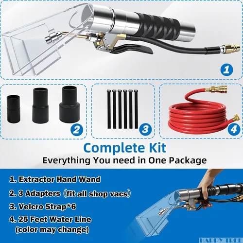 Miniatura 2 de Happy Tree Kit de Adaptador de Manguera Extractora para Aspiradora de Taller de Ajuste Universal para Todas las Marcas, Accesorio de Extracción