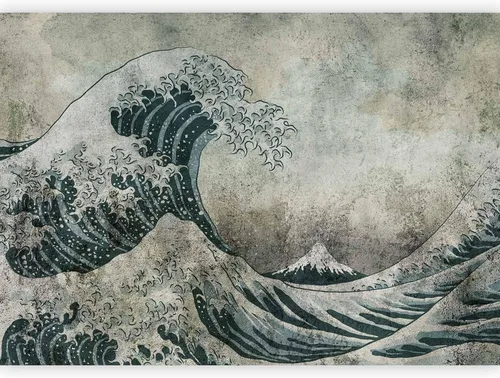 Miniatura 10 de artgeist Mural de pared La gran ola de Kanagawa por Katsushika Hokusai - Arte fino japonés de 77 x 55 pulgadas - Mural de pared autoadhesivo XXL, #01