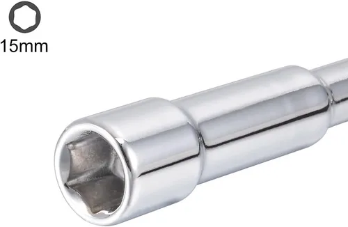Miniatura 3 de uxcell Llave hexagonal en forma de L métrica de 0.591 in cromada, Cr-V