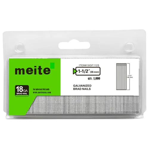 Miniatura 7 de meite Clavos Brad de calibre 18, Clavos Brad 18GA de 2 pulgadas galvanizados, clavos pequeños de acabado para pistola de clavos neumática
