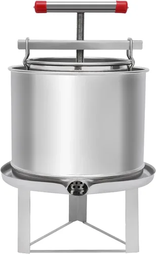 Miniatura 2 de Prensa manual de uva de 3.3 galones para hacer jugo de vino, prensa de miel de fruta grande, extractor de prensa de jugo de uva de sidra de manzana
