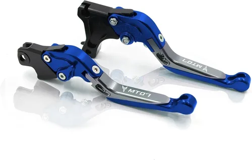 Miniatura 15 de Para Yamaha MT-07 FZ-07 FZ07 MT07 FZ 07 2014 2023 motocicleta ajustable plegable extensible embrague palancas de freno de embrague (color : 1)