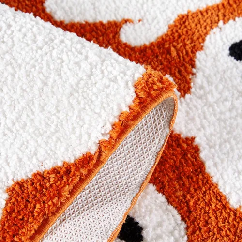 Miniatura 7 de Estmy Bonita alfombra de baño de fantasma naranja, antideslizante, lavable a máquina, de 16 x 24 pulgadas, espeluznante y divertida alfombra de baño