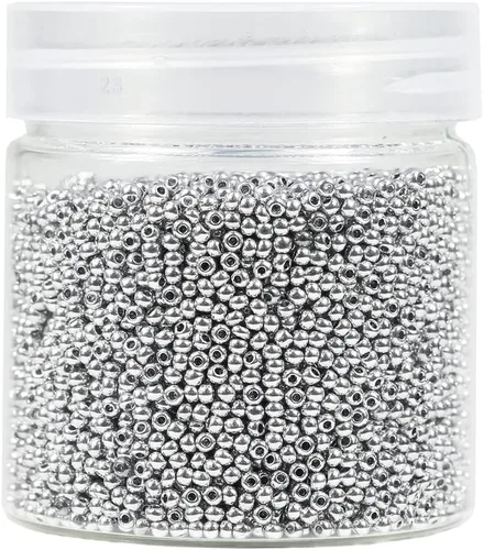Miniatura 19 de Bala&Fillic Tamaño casi uniforme Cuentas de semillas redondas de color verde ejército de 2 mm Aproximadamente 10000 piezas/110 gramos en caja
