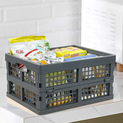 Miniatura 7 de 3 paquetes de cajas plegables de plástico, contenedor plegable, cajas plegables de 15 L