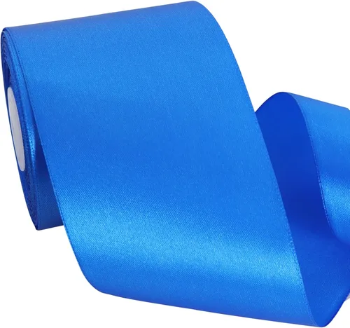 Miniatura 23 de TONIFUL - Cinta de satén de oro rosa de 2 pulgadas x 25 yardas de ancho, rollo de cinta de satén sólida para manualidades, cinta para silla