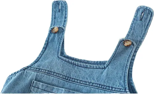 Miniatura 4 de YJ Back Home Baby Girl Jean Onesies Denim Body Ropa