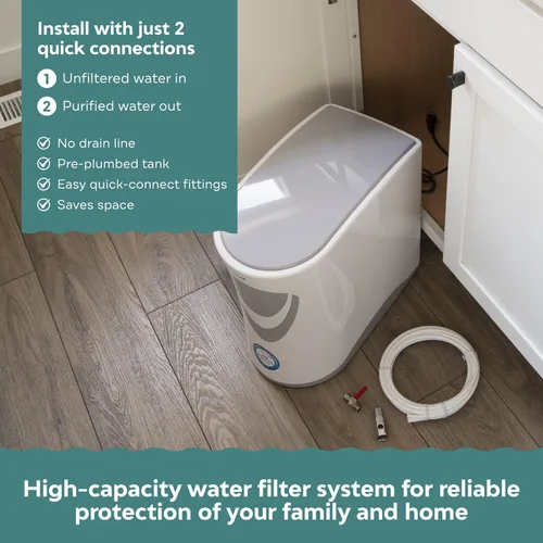 Miniatura 5 de AMI Sola Purificador de agua UV puro bajo el mostrador, filtro de agua para fregadero con UV y UF