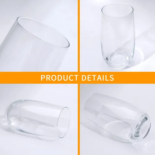Miniatura 3 de Highball - Juego de 8 vasos altos para beber, vasos de agua transparente con popotes, cristalería de 16 onzas para cocina, bar, mojito, cóctel