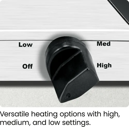 Miniatura 6 de Chefman Servidor de buffet eléctrico + bandeja de calentamiento con temperatura ajustable y 3 platos calentadores, placa caliente perfecta