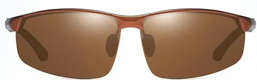 Miniatura 2 de Gafas de sol polarizadas de montura completa para hombres y mujeres, gafas de lectura deportivas envolventes con protección UV Marrón