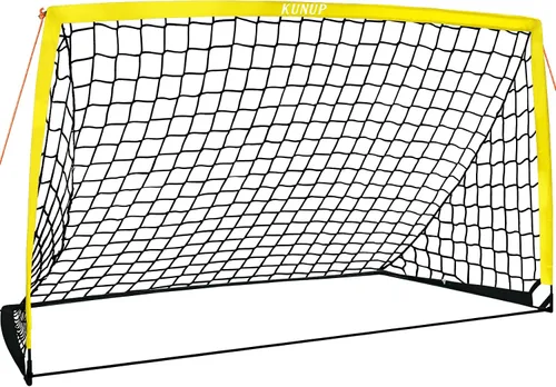 Miniatura 32 de Portería de fútbol portátil de 5 x 3, 6 x 4, 9 x 5 pies, para patio trasero, red de práctica de fútbol plegable con bolsa de transporte para niños