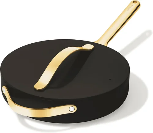 Miniatura 9 de Caraway Sartén Salteadora Antiadherente de Cerámica con Tapa (4.5 cuartos, 11.8 pulgadas) - No Tóxico, Sin PTFE ni PFOA - Apto para Horno y Caléndula