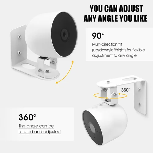 Miniatura 2 de Soporte de cámara Nest compatible con Google Nest Cam para exteriores o interiores, batería - 2ª generación, 360 Vista anti-caída soporte de pared