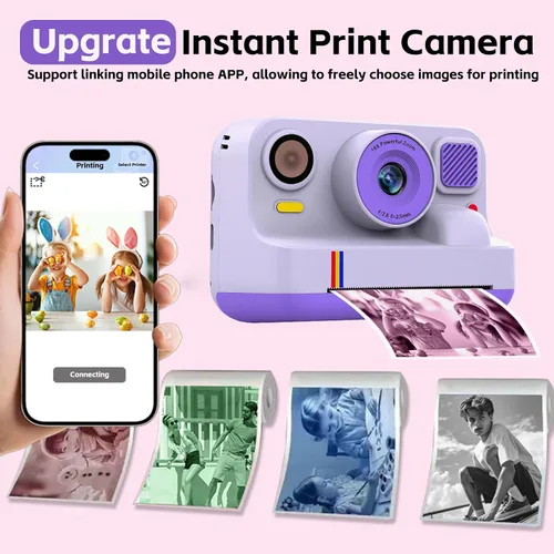 Miniatura 4 de Cámara de Impresión Instantánea para Niños, Cámara Digital Instantánea, Regalos de Navidad y Cumpleaños para Niñas y Niños de 3 a 16 Años, Juguetes