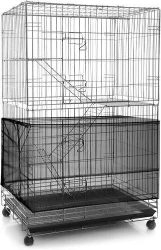 Miniatura 12 de Shappy Jaula grande para pájaros, cubierta de jaula de pájaros, red de malla ajustable suave y aireada para loro periquito guacamayo
