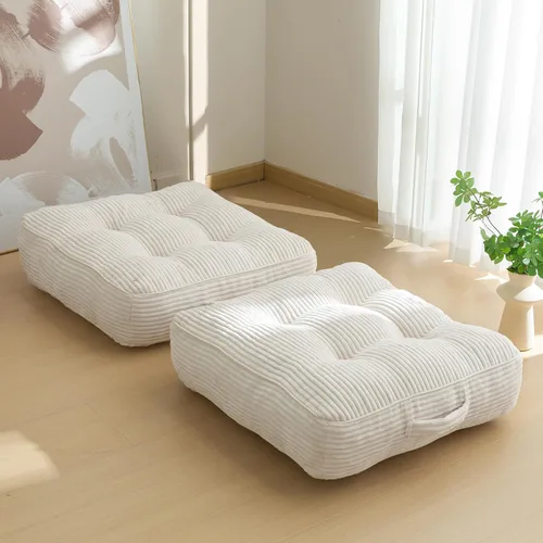 Miniatura 52 de HIGOGOGO Cojín de suelo para adultos, cojín de meditación, grande y redondo, funda de pana copetuda, para sala de estar o yoga, 22 x 22 pulgadas