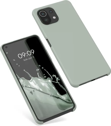 Miniatura 8 de kwmobile Funda compatible con Xiaomi 11 Lite (5G) NE/Mi 11 Lite (5G) - Funda de silicona TPU con acabado suave - Gris Verde