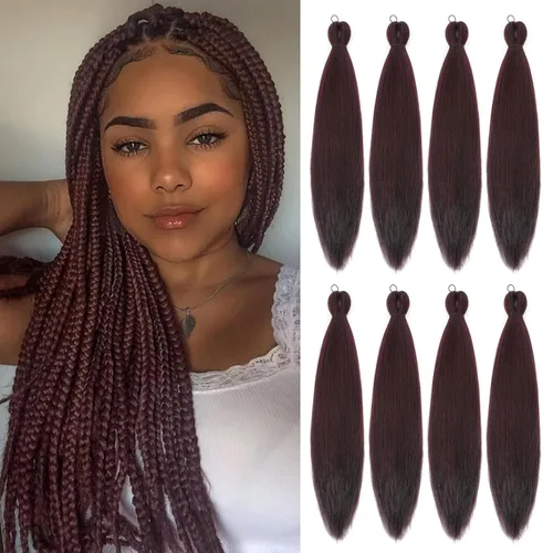 Miniatura 16 de Cabello trenzado preestirado - 12 pulgadas, 8 paquetes, cabello trenzado natural negro corto para trenzas torcidas o trenzas en caja, extensiones