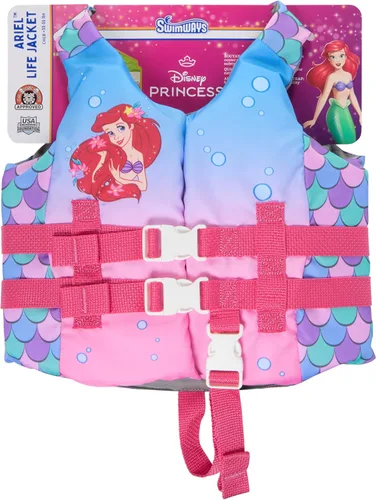 SwimWays Disney Princess - Chaleco salvavidas de entrenamiento de natación, chaleco salvavidas aprobado por la Guardia Costera de los Estados