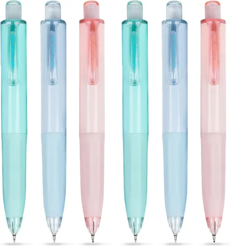 Bolígrafos de gel retráctiles, bolígrafos de gel de tinta negra, punta fina de 0.020 in, bolígrafo de bolsillo, secado rápido, bolígrafos de tinta