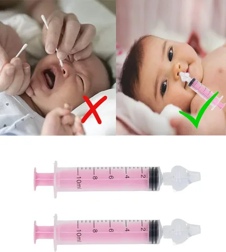 Miniatura 4 de Irrigator Nasal para Bebé, Jeringa Nasal para Bebé de 10ml, Irrigador Portátil para Limpieza de Nariz de Bebé, Aspirador Nasal para Lavado Nasal