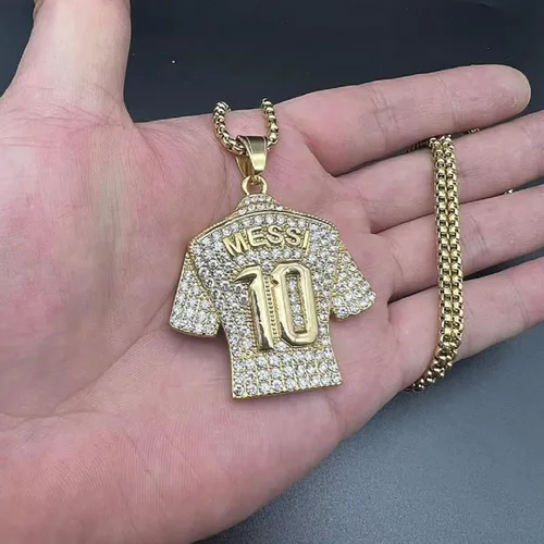 Miniatura 4 de Colgante de jersey de fútbol 10, collar de jersey de fútbol número 10 para hombres, collar de fútbol número 10, collar de fútbol americano número