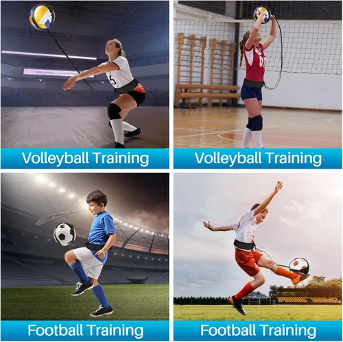Miniatura 6 de Ayuda para equipo de entrenamiento de voleibol Davllin, kit premium de entrenador de rebote de voleibol, entrenador de práctica en solitario