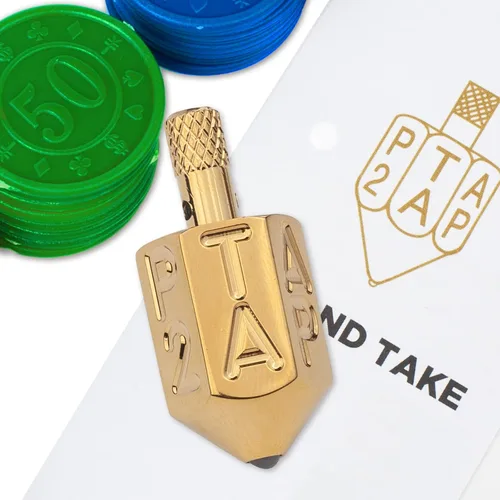Miniatura 3 de Extguds Juego de dados giratorios para poner y tomar, juego de azar, juego de tipo de dados superiores, latón macizo ANTE-UP (dados de latón)