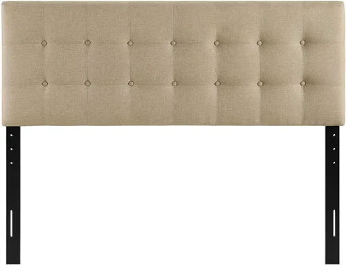 Miniatura 6 de Modway Emily Cabecera Queen Tapizada en Tela de Lino Acolchada con Botones en Beige