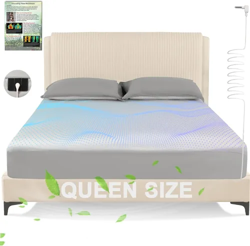 Miniatura 14 de Grounding Sheets - Juego de sábanas bajeras de cama tamaño individual XL, 10% fibra de plata pura + 90% algodón orgánico, kit de conexión a tierra