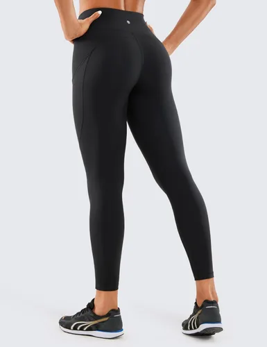 Miniatura 2 de CRZ YOGA - Leggings de entrenamiento para mujer sensación de desnudez, pantalones de yoga de cintura alta con bolsillos laterales, mallas atléticas