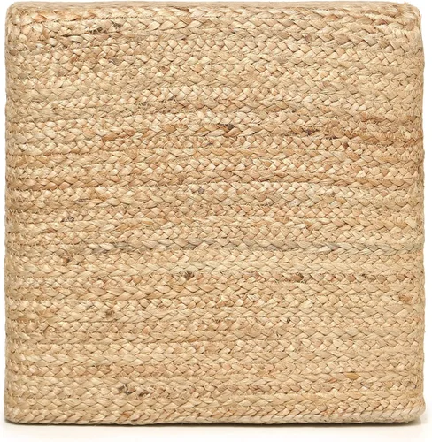 Miniatura 5 de REDEARTH · Puf otomano con forma de cubo – Puf trenzado de yute para el reposapiés para la sala de estar, dormitorio, guardería, patio, salón y Cube