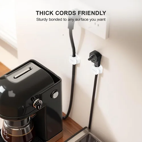 Miniatura 4 de Picozon - Paquete de 6 soportes magnéticos para cables, organizador de cables adhesivos Picozon para teléfono, cargador USB, organizador