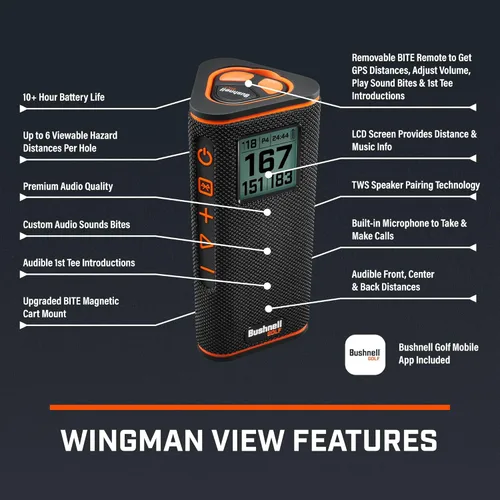 Miniatura 2 de Bushnell Golf Wingman View - Altavoz de golf con distancias