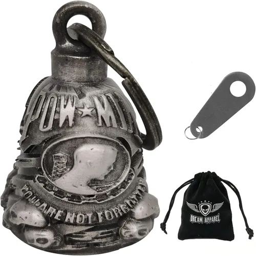 Miniatura 16 de Dream Apparel Campanas de motocicleta para motociclistas, accesorios de campanas pesadas y llavero para la suerte Viaja para vivir
