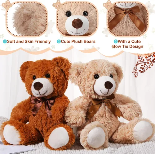 Miniatura 4 de Zhanmai 18 osos de peluche de 14 pulgadas, regalos a granel, juguetes de oso de peluche para cumpleaños, baby shower, graduación, recuerdos