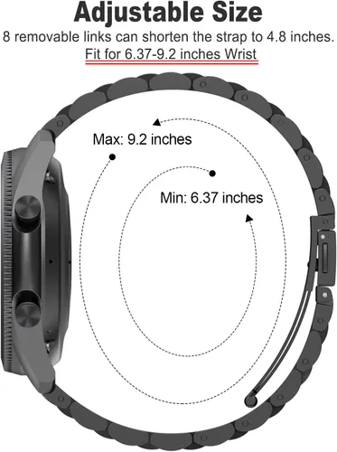 Miniatura 3 de ZPJPPLX Correa Universal de Liberación Rápida para Reloj, Correas de Metal de Acero Inoxidable de 18mm 20mm 22mm para Samsung Galaxy Watch 6/5/4/3