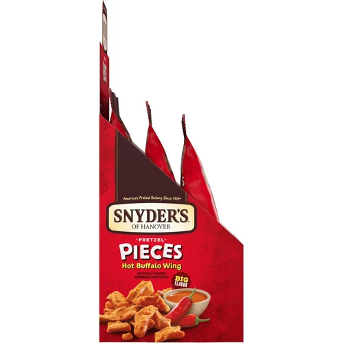 Miniatura 6 de Snyder's of Hanover Piezas de pretzel, ala de búfalo caliente, 3.25 onzas, 6