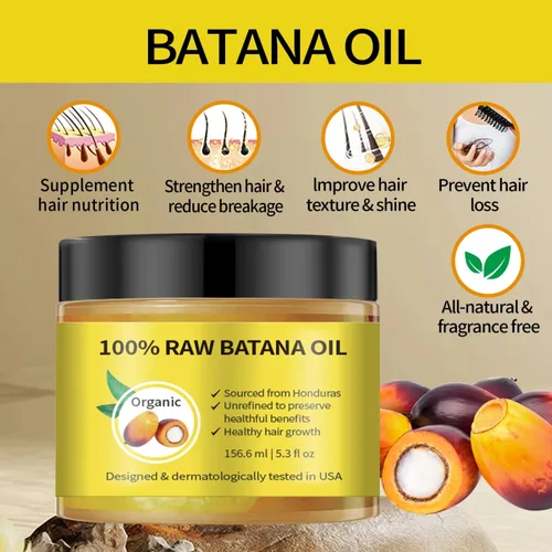 Miniatura 2 de Aceite de batana para el crecimiento del cabello – Aceite de Ojon orgánico 100% crudo sin refinar de Honduras – Tratamiento capilar prensado en frío
